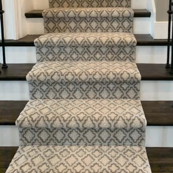 Custom stair runner from Carpet Selections | Prospect and Louisville, KY