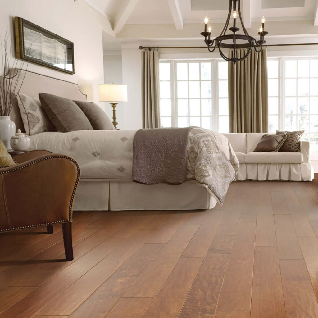 Bedroom Hardwood Flooring | Carpet Selections